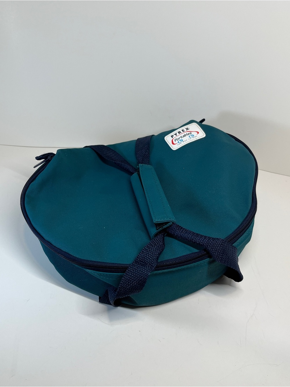 Vtg Pyrex Portables The Way To Go Insulated Carrier Bag Green Travel Casserole